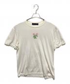 LOUIS VUITTON×Tyler The Creatorルイ ヴィトン×タイラーザクリエイター）の古着「フラワーロゴ クルーネック半袖ニットTシャツ」｜ホワイト