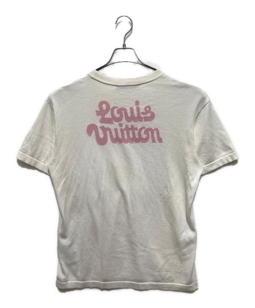 LOUIS VUITTON（ルイ ヴィトン）LOUIS VUITTON (ルイ ヴィトン) Tyler The Creator (タイラーザクリエイター) フラワーロゴ クルーネック半袖ニットTシャツ ホワイト サイズ:Mの古着・服飾アイテム