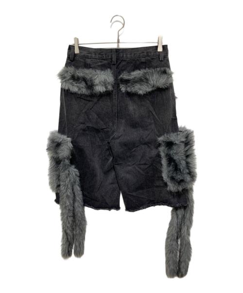 GRANCY（グランシー）GRANCY (グランシー) FurPocket Design Half Denim Cargo Pants ブラック サイズ:Mの古着・服飾アイテム