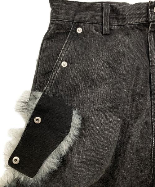 GRANCY（グランシー）GRANCY (グランシー) FurPocket Design Half Denim Cargo Pants ブラック サイズ:Mの古着・服飾アイテム