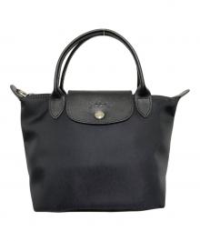 LONGCHAMP（ロンシャン）の古着「ルプラネットミニハンドバッグ」｜ブラック