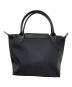 LONGCHAMP (ロンシャン) ルプラネットミニハンドバッグ ブラック：8000円