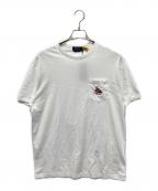 POLO RALPH LAURENポロ・ラルフローレン）の古着「Newport Bear Graphic Pocket T-Shirt」｜ホワイト