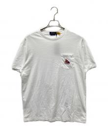POLO RALPH LAUREN（ポロ・ラルフローレン）の古着「Newport Bear Graphic Pocket T-Shirt」｜ホワイト