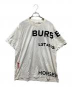 BURBERRYバーバリー）の古着「ホースフェリープリント オーバーサイズTシャツ」｜ホワイト
