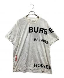 BURBERRY（バーバリー）の古着「ホースフェリープリント オーバーサイズTシャツ」｜ホワイト