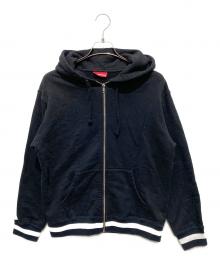 SUPREME（シュプリーム）の古着「19SS old english stripe zip up sweatshirt」｜ブラック×ホワイト