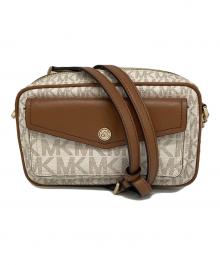 MICHAEL KORS（マイケルコース）の古着「ジェットセットトラベル ミディアム ポケット カメラ クロスボディ」｜ブラウン