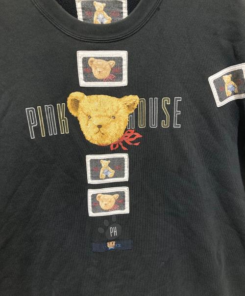 PINK HOUSE（ピンクハウス）PINK HOUSE (ピンクハウス) テディベア半袖スウェット ブラック サイズ:Lの古着・服飾アイテム