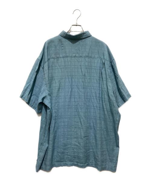 POLO RALPH LAUREN（ポロ・ラルフローレン）POLO RALPH LAUREN (ポロ・ラルフローレン) ポケットポニー刺繍半袖チェックシャツ ブルー サイズ:XXLの古着・服飾アイテム
