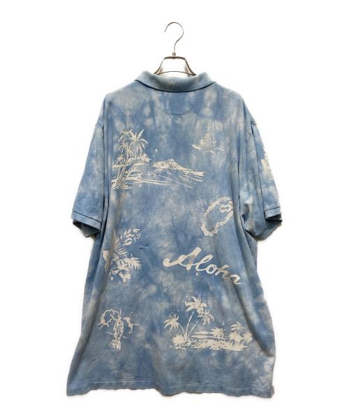 POLO RALPH LAUREN（ポロ・ラルフローレン）POLO RALPH LAUREN (ポロ・ラルフローレン) ポニー刺繍アロハプリントポロシャツ スカイブルー サイズ:XXLの古着・服飾アイテム