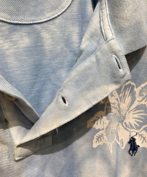 POLO RALPH LAUREN（ポロ・ラルフローレン）POLO RALPH LAUREN (ポロ・ラルフローレン) ポニー刺繍アロハプリントポロシャツ スカイブルー サイズ:XXLの古着・服飾アイテム