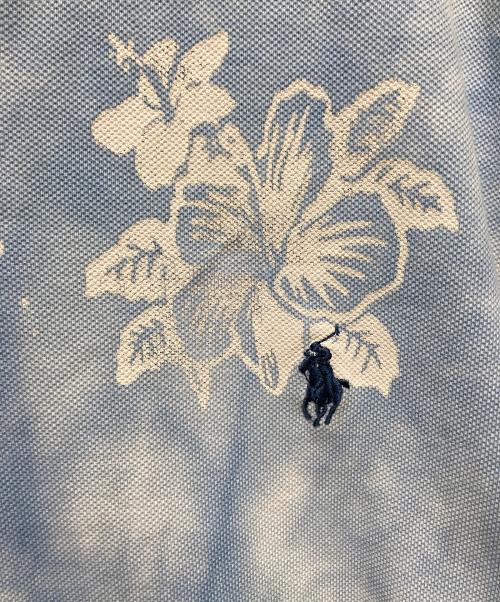 POLO RALPH LAUREN（ポロ・ラルフローレン）POLO RALPH LAUREN (ポロ・ラルフローレン) ポニー刺繍アロハプリントポロシャツ スカイブルー サイズ:XXLの古着・服飾アイテム