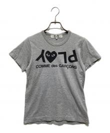 PLAY COMME des GARCONS（プレイコムデギャルソン）の古着「逆PLAYロゴTシャツ」｜グレー