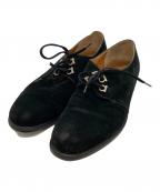 Salvatore Ferragamoサルヴァトーレ フェラガモ）の古着「ガンチーニハトメスエードシューズ」｜ブラック