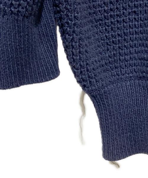 LACOSTE（ラコステ）LACOSTE (ラコステ) ワニワッペンワッフルニットポロセーター ネイビー サイズ:FR3の古着・服飾アイテム