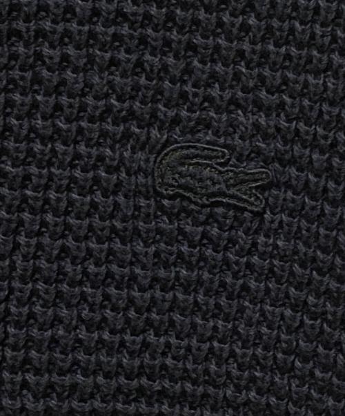 LACOSTE（ラコステ）LACOSTE (ラコステ) ワニワッペンワッフルニットポロセーター ネイビー サイズ:FR3の古着・服飾アイテム