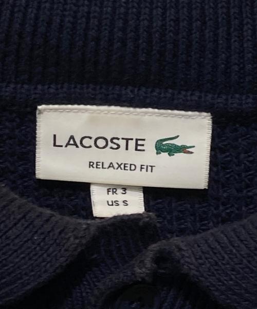 LACOSTE（ラコステ）LACOSTE (ラコステ) ワニワッペンワッフルニットポロセーター ネイビー サイズ:FR3の古着・服飾アイテム