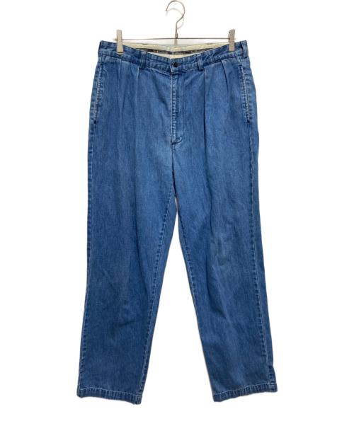 POLO RALPH LAUREN（ポロ・ラルフローレン）POLO RALPH LAUREN (ポロ・ラルフローレン) ポロデニムタックパンツ インディゴ サイズ:35　32の古着・服飾アイテム