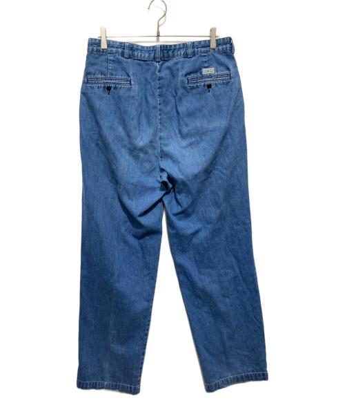 POLO RALPH LAUREN（ポロ・ラルフローレン）POLO RALPH LAUREN (ポロ・ラルフローレン) ポロデニムタックパンツ インディゴ サイズ:35　32の古着・服飾アイテム