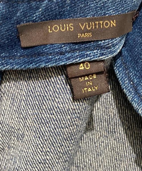 LOUIS VUITTON（ルイ ヴィトン）LOUIS VUITTON (ルイ ヴィトン) モノグラム切替デザイン デニムノースリーブワンピース インディゴ サイズ:40の古着・服飾アイテム