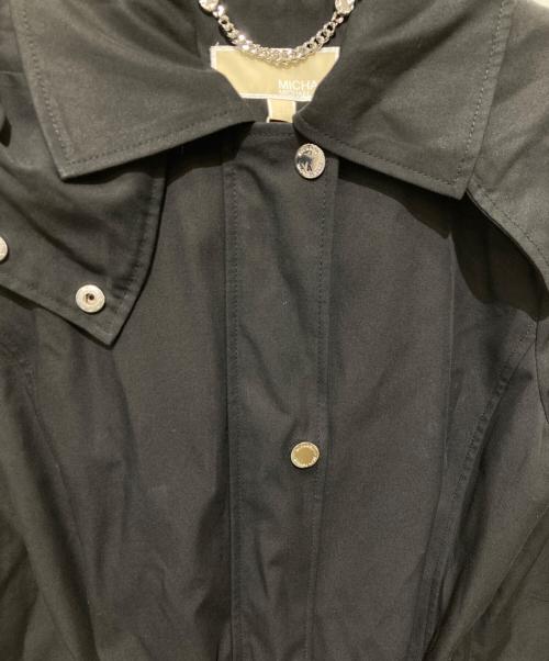 MICHAEL KORS（マイケルコース）MICHAEL KORS (マイケルコース) ベルト付フーデッドコート ブラック サイズ:XS 未使用品の古着・服飾アイテム