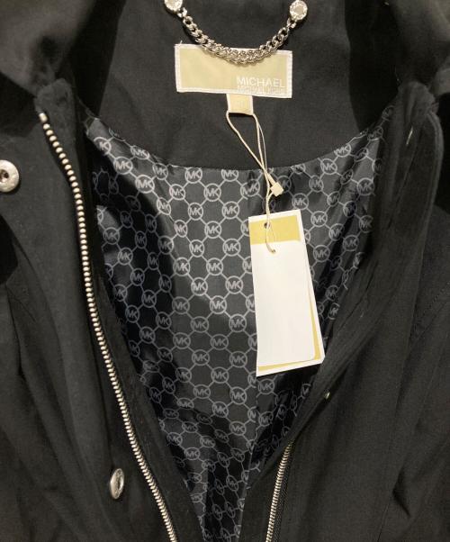 MICHAEL KORS（マイケルコース）MICHAEL KORS (マイケルコース) ベルト付フーデッドコート ブラック サイズ:XS 未使用品の古着・服飾アイテム