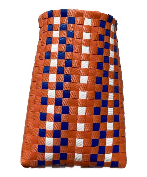 MARNI（マルニ）MARNI (マルニ) マーケットピクニックバッグ オレンジ×ブルーの古着・服飾アイテム