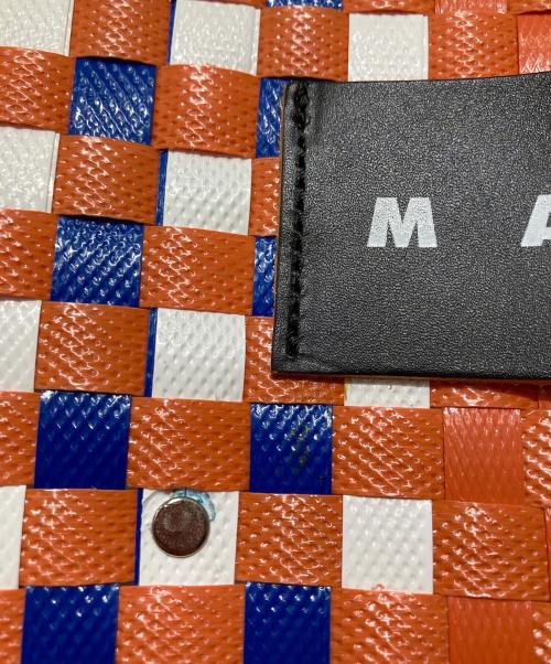 MARNI（マルニ）MARNI (マルニ) マーケットピクニックバッグ オレンジ×ブルーの古着・服飾アイテム