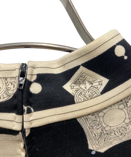 LEONARD FASHION（レオナールファッション）LEONARD FASHION (レオナールファッション) ハイネック宝石柄カットソー ブラック サイズ:Lの古着・服飾アイテム