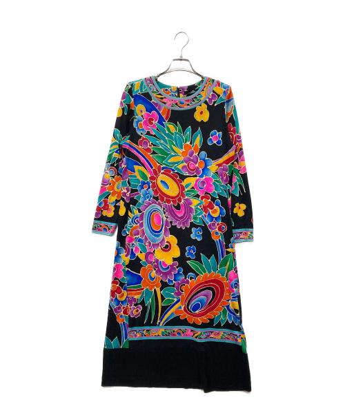 LEONARD FASHION（レオナールファッション）LEONARD FASHION (レオナールファッション) 総柄カットソー ブラック サイズ:表記無しの古着・服飾アイテム
