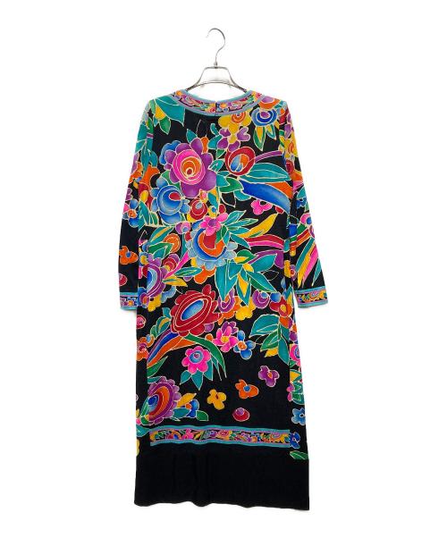 LEONARD FASHION（レオナールファッション）LEONARD FASHION (レオナールファッション) 総柄カットソー ブラック サイズ:表記無しの古着・服飾アイテム