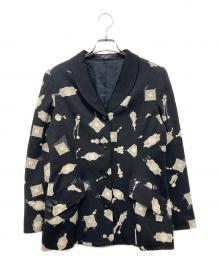 LEONARD FASHION（レオナールファッション）の古着「宝石トリム柄ウールジャケット」｜ブラック