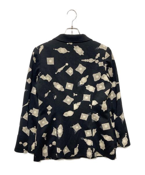 LEONARD FASHION（レオナールファッション）LEONARD FASHION (レオナールファッション) 宝石トリム柄ウールジャケット ブラック サイズ:94Rの古着・服飾アイテム