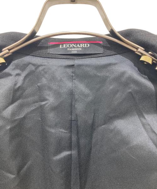 LEONARD FASHION（レオナールファッション）LEONARD FASHION (レオナールファッション) 宝石トリム柄ウールジャケット ブラック サイズ:94Rの古着・服飾アイテム
