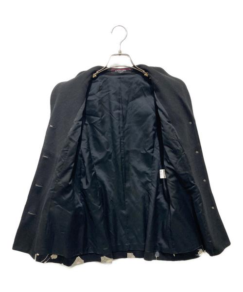 LEONARD FASHION（レオナールファッション）LEONARD FASHION (レオナールファッション) 宝石トリム柄ウールジャケット ブラック サイズ:94Rの古着・服飾アイテム