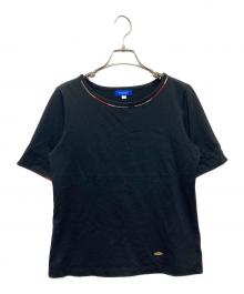 BLUE LABEL CRESTBRIDGE（ブルーレーベルクレストブリッジ）の古着「チェックデザインカットソー」｜ブラック