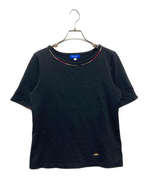 BLUE LABEL CRESTBRIDGE（ブルーレーベルクレストブリッジ）BLUE LABEL CRESTBRIDGE (ブルーレーベルクレストブリッジ) チェックデザインカットソー ブラック サイズ:38の古着・服飾アイテム