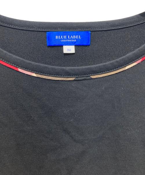 BLUE LABEL CRESTBRIDGE（ブルーレーベルクレストブリッジ）BLUE LABEL CRESTBRIDGE (ブルーレーベルクレストブリッジ) チェックデザインカットソー ブラック サイズ:38の古着・服飾アイテム