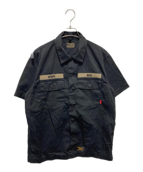 WTAPS（ダブルタップス）WTAPS (ダブルタップス) 半袖ミリタリーシャツ ブラック サイズ:2の古着・服飾アイテム