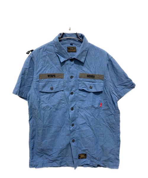 WTAPS（ダブルタップス）WTAPS (ダブルタップス) 半袖ミリタリーシャンブレーシャツ スカイブルー サイズ:1の古着・服飾アイテム