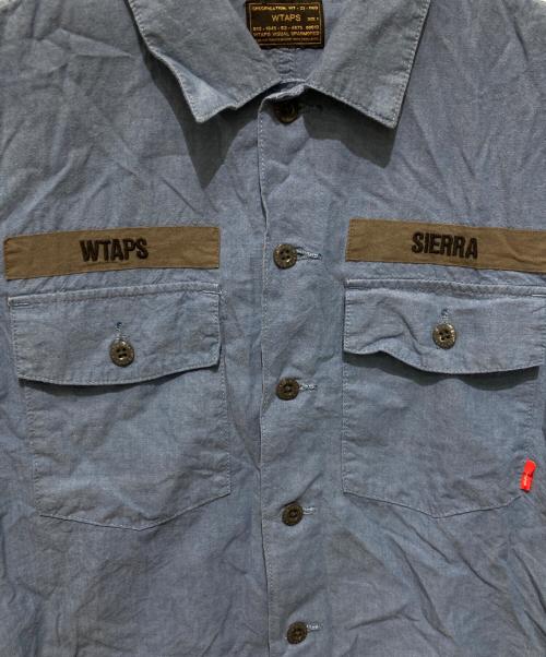 WTAPS（ダブルタップス）WTAPS (ダブルタップス) 半袖ミリタリーシャンブレーシャツ スカイブルー サイズ:1の古着・服飾アイテム