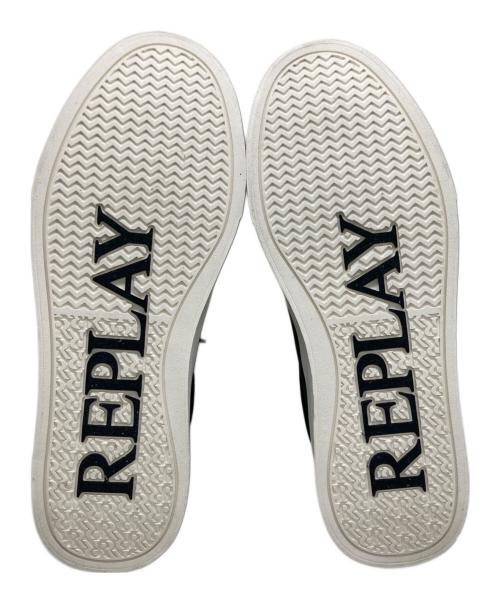 REPLAY（リプレイ）REPLAY (リプレイ) レースアップブラックレザースニーカー ブラック サイズ:42の古着・服飾アイテム