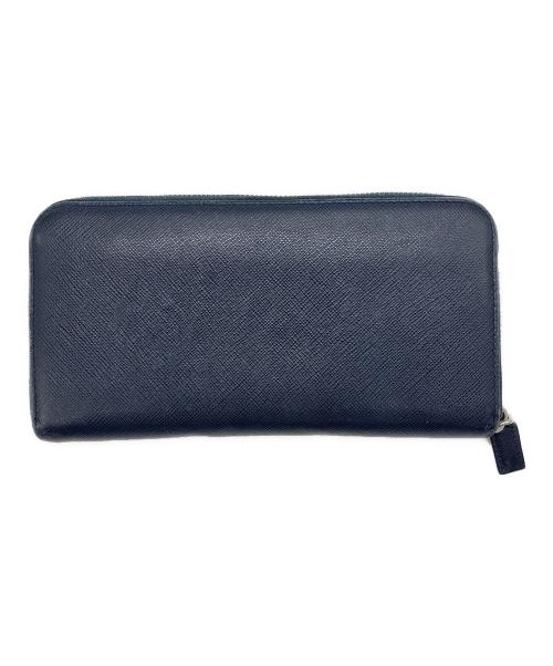 PRADA（プラダ）PRADA (プラダ) ラウンドファスナー財布 ネイビーの古着・服飾アイテム