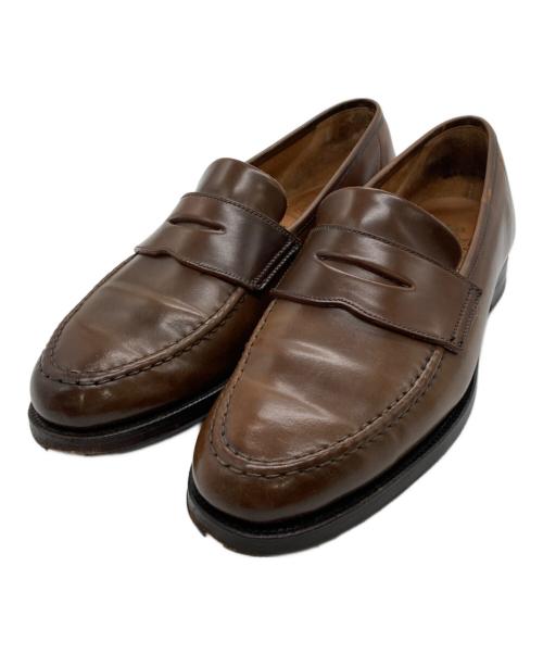 Crockett & Jones（クロケット＆ジョーンズ）Crockett & Jones (クロケット＆ジョーンズ) ハーバードウイスキーコードバンローファー ブラウン サイズ:不明(アウトソール全長27.5㎝/最大幅10㎝)の古着・服飾アイテム
