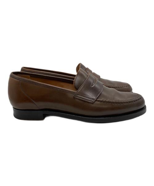 Crockett & Jones（クロケット＆ジョーンズ）Crockett & Jones (クロケット＆ジョーンズ) ハーバードウイスキーコードバンローファー ブラウン サイズ:不明(アウトソール全長27.5㎝/最大幅10㎝)の古着・服飾アイテム