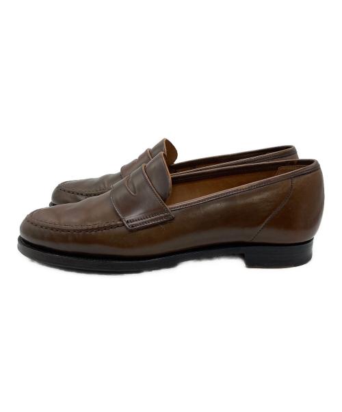 Crockett & Jones（クロケット＆ジョーンズ）Crockett & Jones (クロケット＆ジョーンズ) ハーバードウイスキーコードバンローファー ブラウン サイズ:不明(アウトソール全長27.5㎝/最大幅10㎝)の古着・服飾アイテム