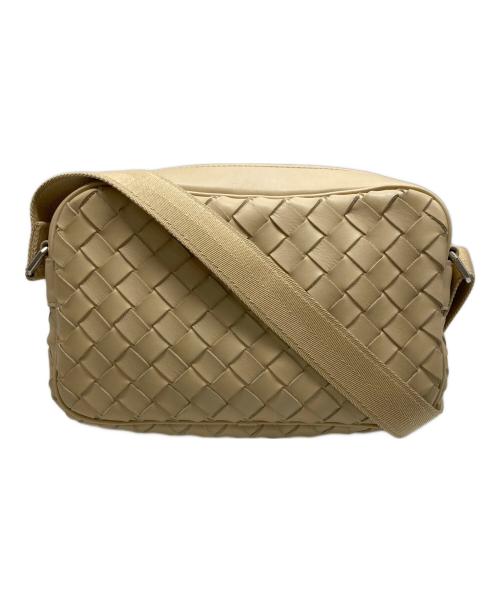 BOTTEGA VENETA（ボッテガベネタ）BOTTEGA VENETA (ボッテガベネタ) イントレチャートショルダーバッグ ベージュの古着・服飾アイテム
