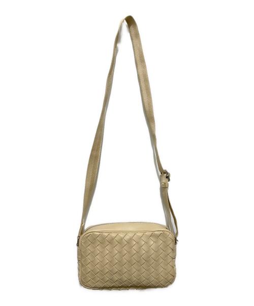 BOTTEGA VENETA（ボッテガベネタ）BOTTEGA VENETA (ボッテガベネタ) イントレチャートショルダーバッグ ベージュの古着・服飾アイテム