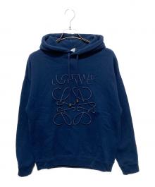 LOEWE（ロエベ）の古着「24SS リラックスフィット アナグラム ロゴ フーディー / RELAXED FIT HOODIE」｜ネイビー